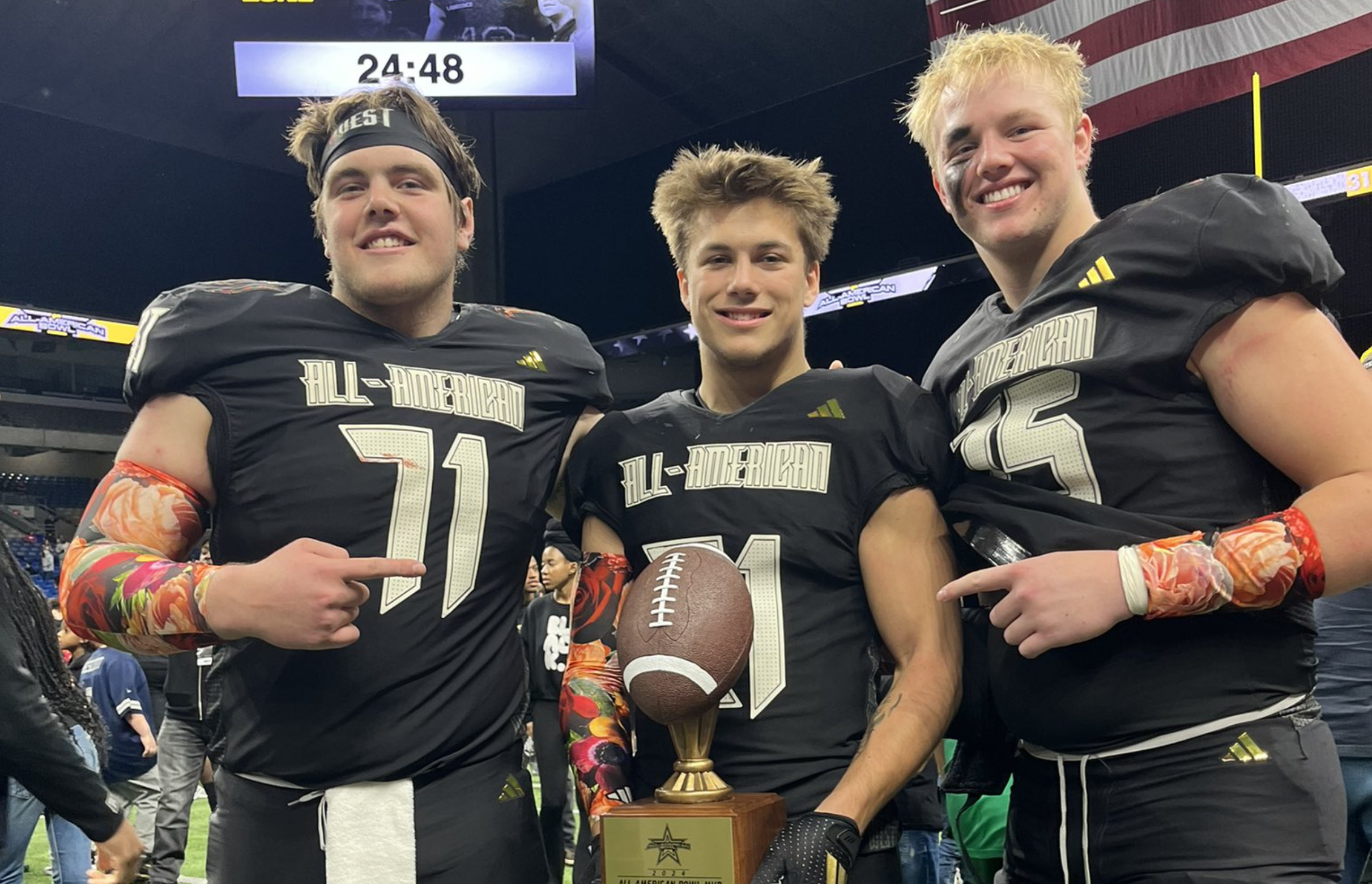 From left to right, Gophers recruits Brett Carroll, Koi Perich and Riley Sunram.